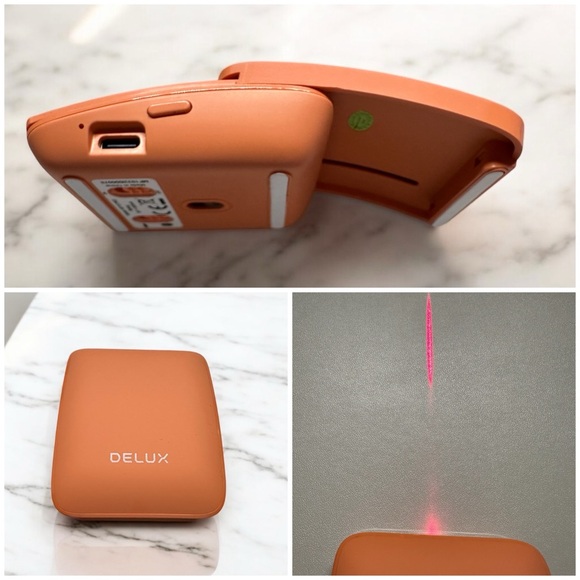 DELUX PockCombo Portable Keyboard and Mouse Wireless with Protective Case Orange - Picture 3 of 14